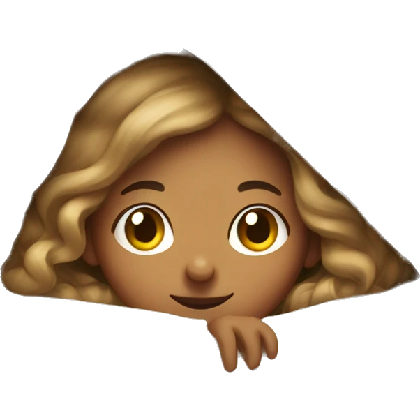 little girl under bed covers emoji