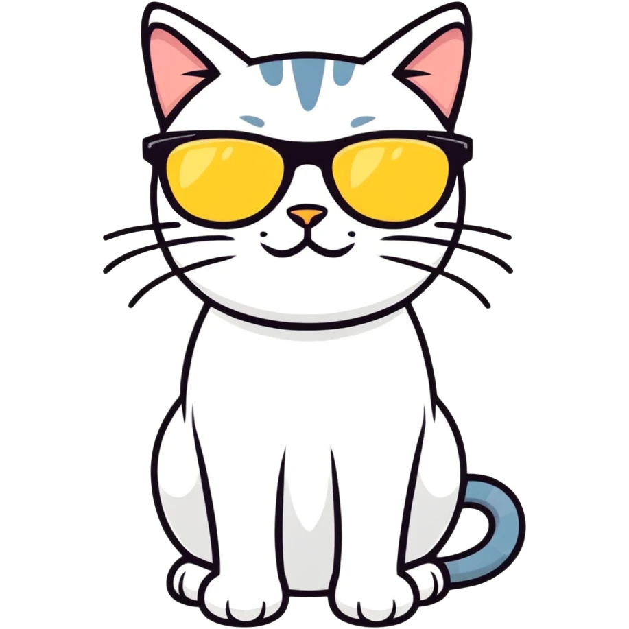 Cat with sunglasses emoji
