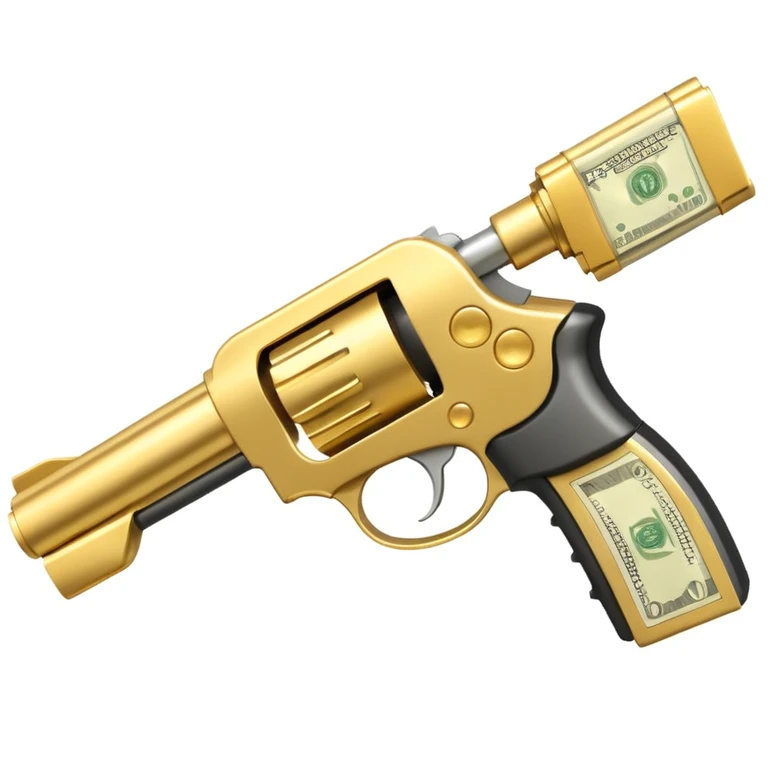 Money gun Animated like the one on Tik tok emoji