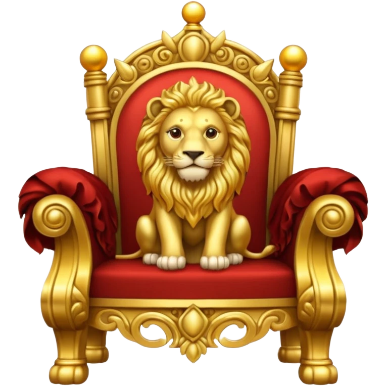 Gold lion throne emoji