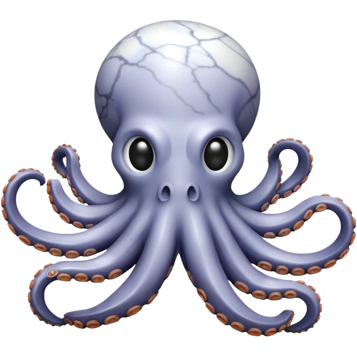 octopus scupted of white greek marble emoji