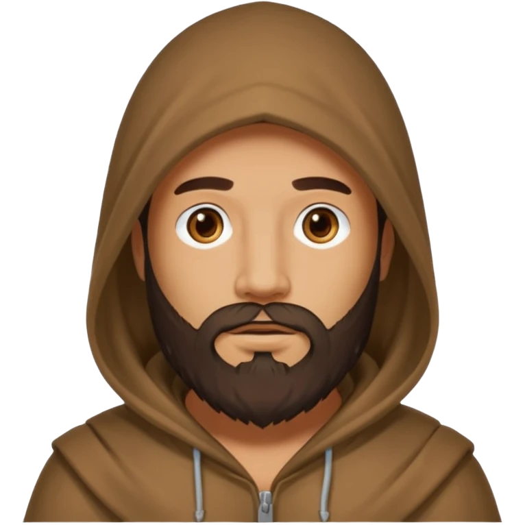 hooded people with beared emoji