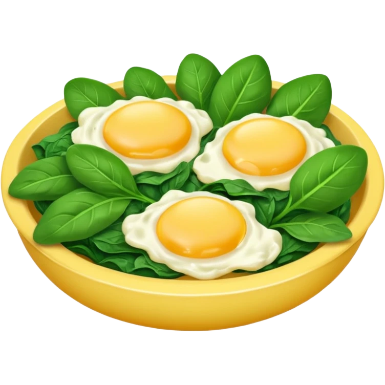 Uova strapazzate con spinaci emoji