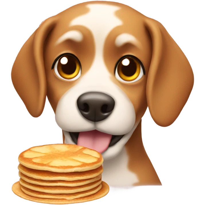 Dog with pancakes emoji
