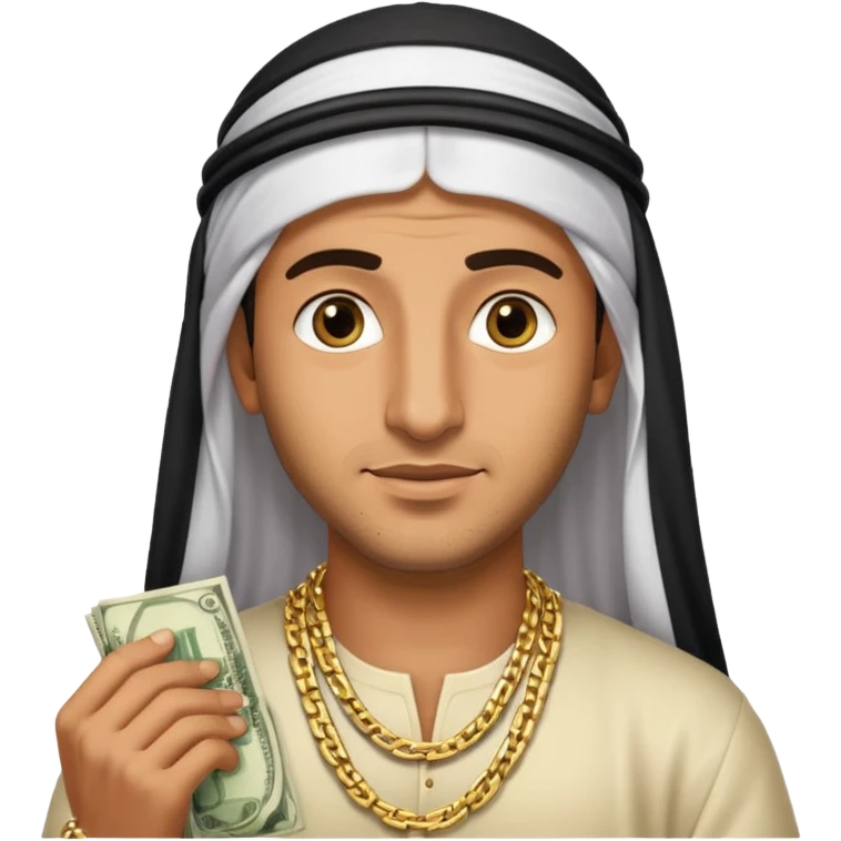 Árabe con dinero  emoji