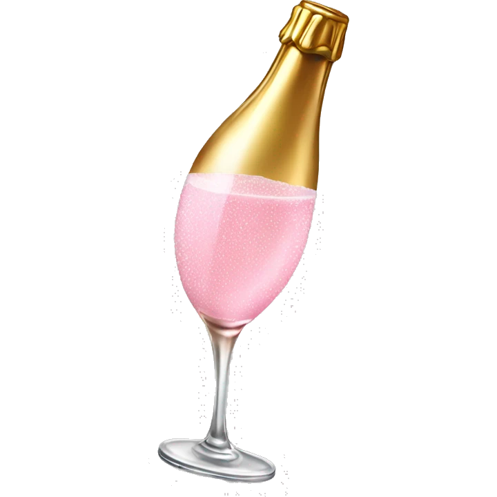 Pink champagne emoji