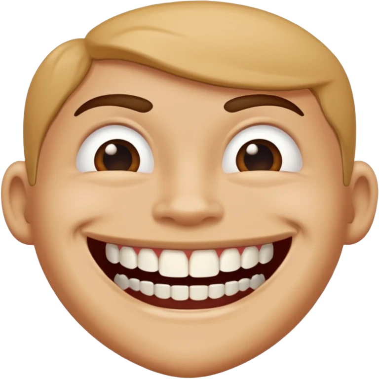 Smiling with tough covering teeth emoji