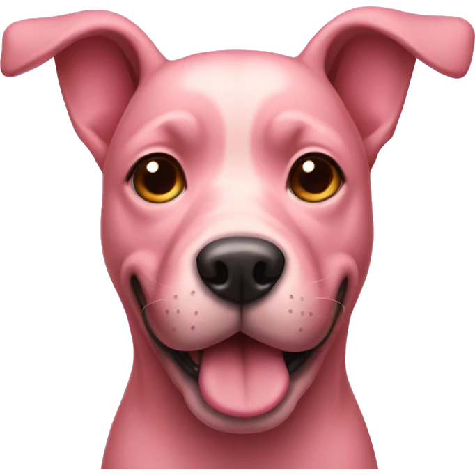 pink dog  emoji