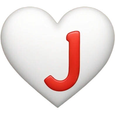 heart with letter J in the middle emoji