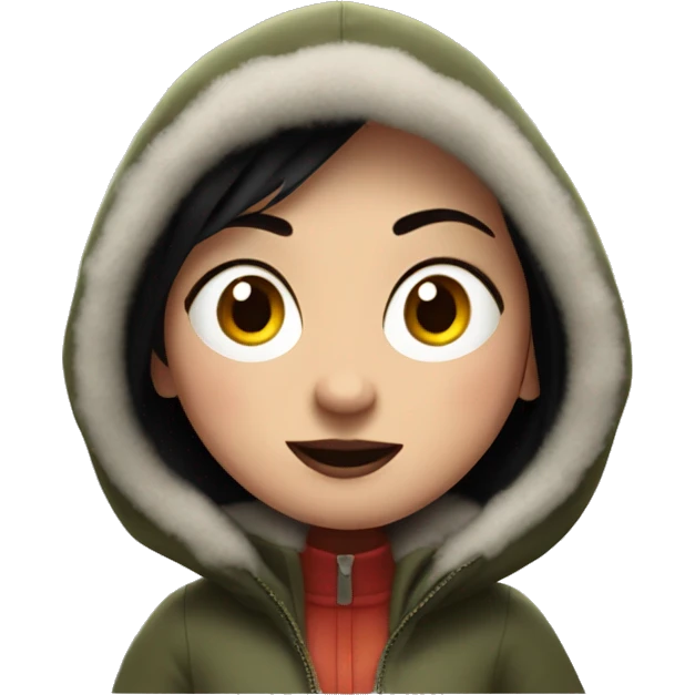 Edna from The Incredibles wearing a parka emoji