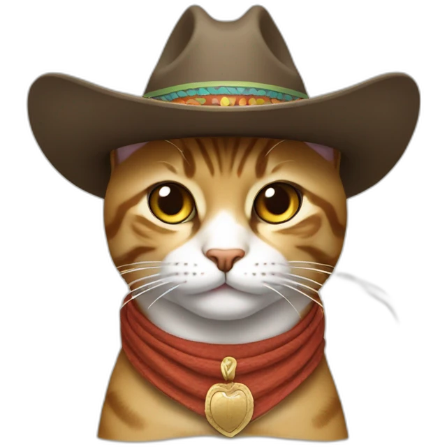 Gato con botas y sombrero emoji