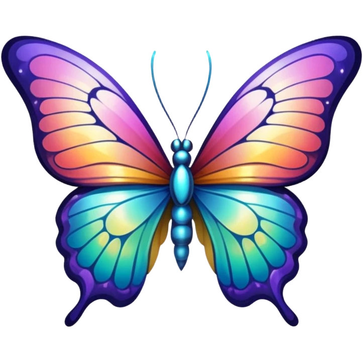 Iridescent shiny glimmering beautiful glittery butterfly  emoji