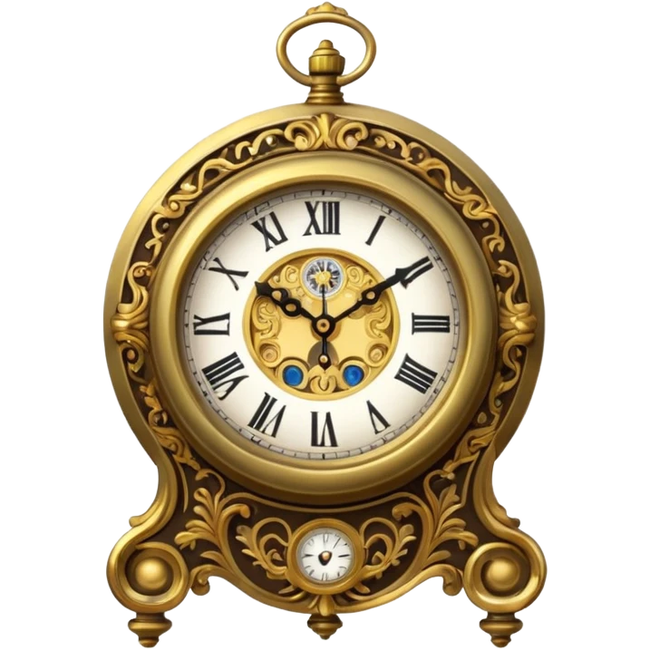 antique clock ornate. emoji