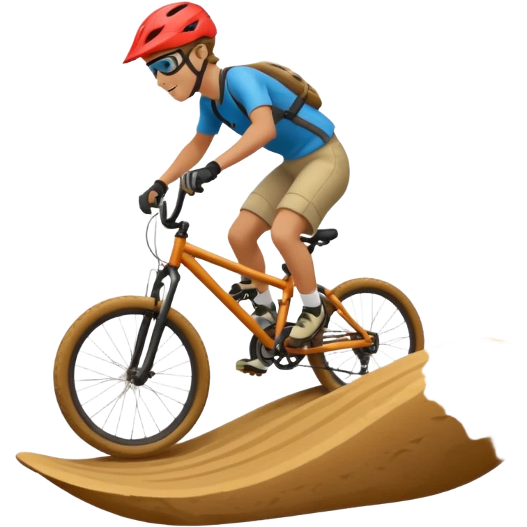 Pumptrack with rider emoji