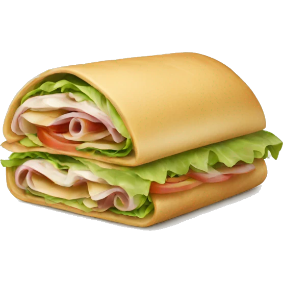 a long sandwich in a wrap emoji
