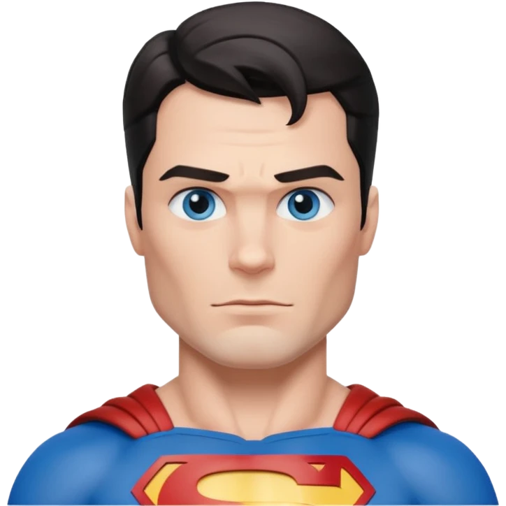 Superman with blue eyes emoji