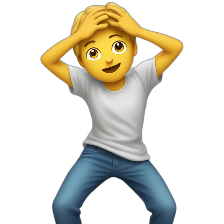 Une personne qui fait un dab emoji