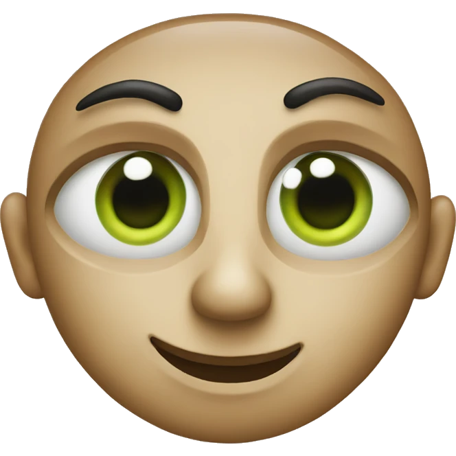 Face with apple eyes emoji