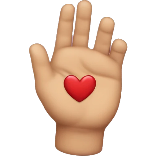 Manos en corazón  emoji