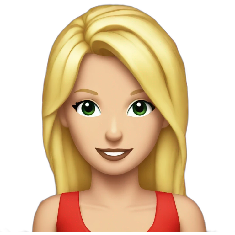Britney spears in red emoji
