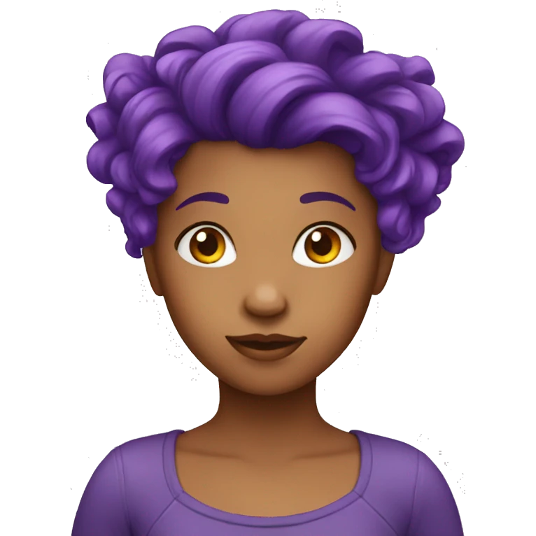 Girl with purple hair emoji