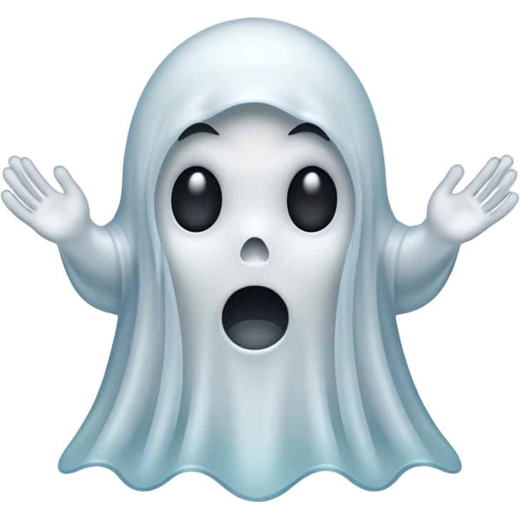 Scared ghost emoji