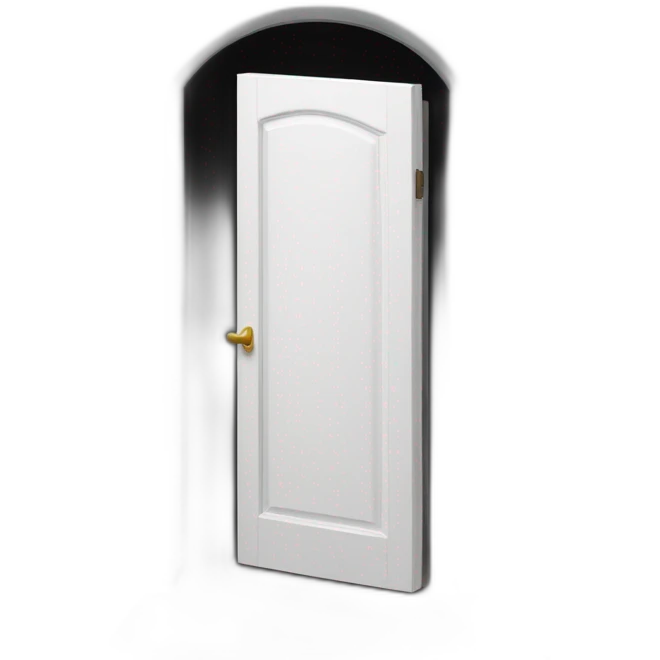 White door half opened to a dark room emoji