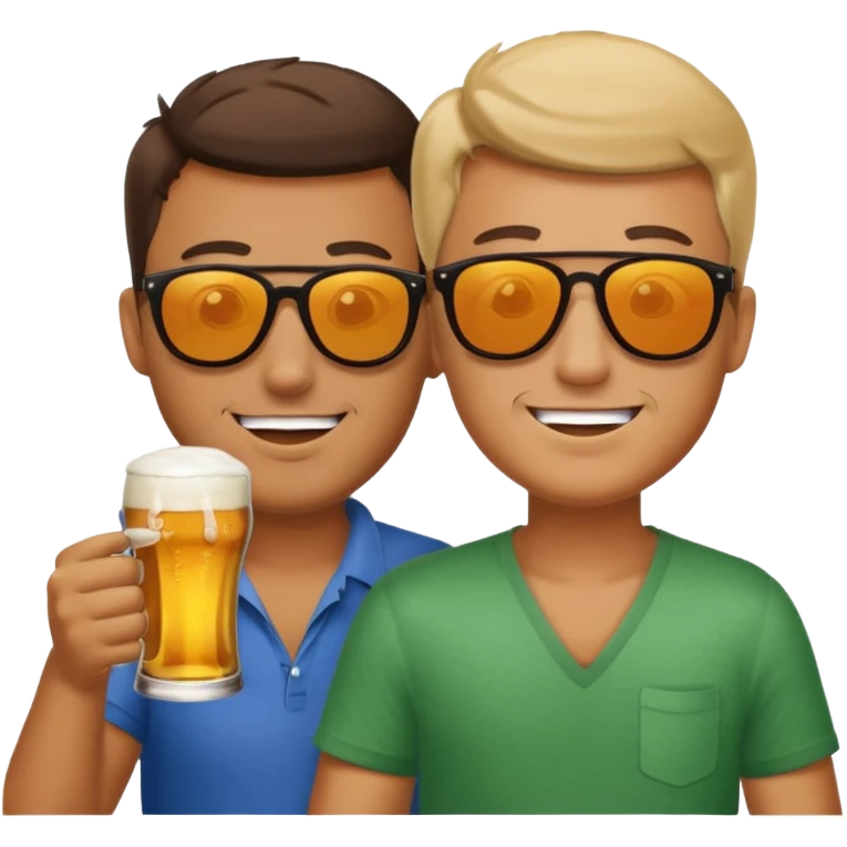 Zwei Männer mit Bier emoji