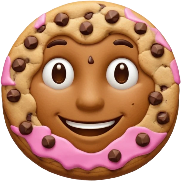 cookie man shape half body emoji