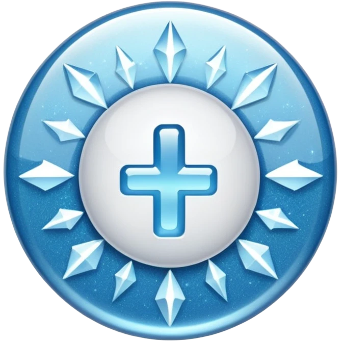 glitter white symbol of health emoji