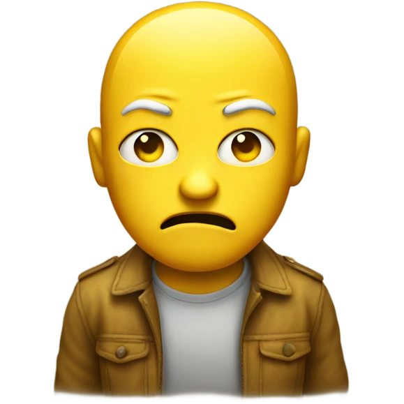 Mean mugging yellow emoji emoji