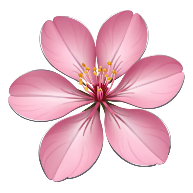 sakura flower with a silver outline emoji