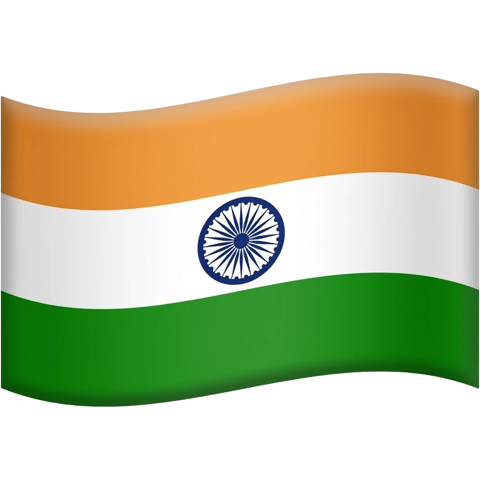 create a indian flag without anu rod in it just flas with most clean layout. emoji