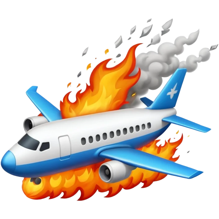 Airplane crashing emoji