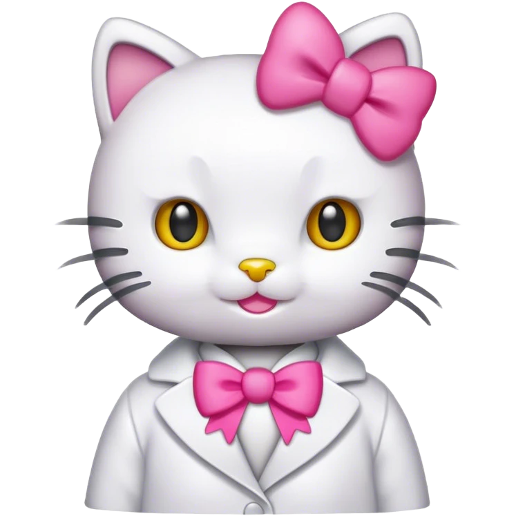Cartoon cat hello kitty emoji