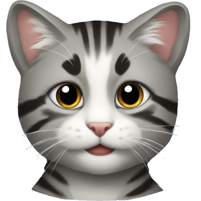 черная веслоухая кошка  emoji