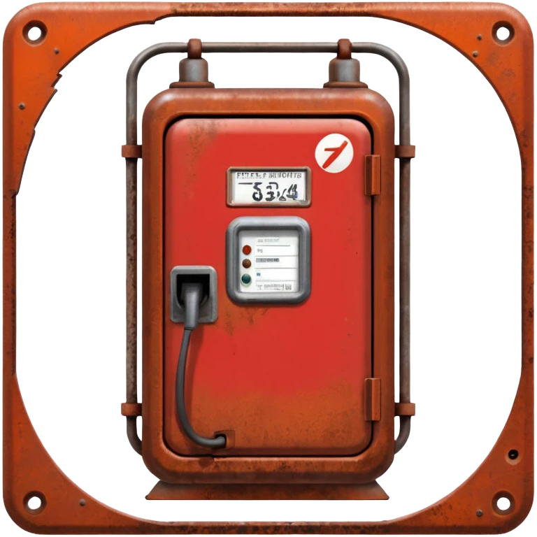 Red electricity box emoji
