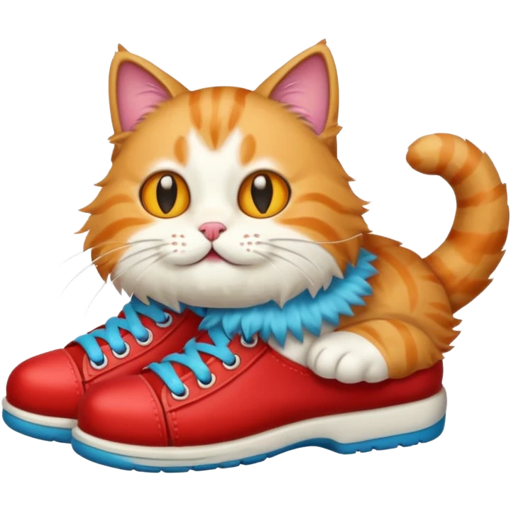 Cat with shoes emoji
