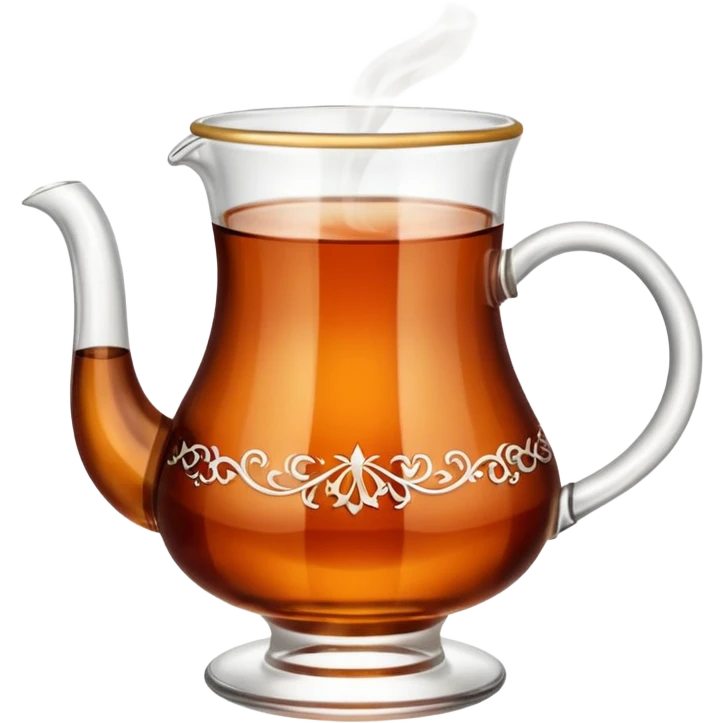 Turkish tea with a turkish glass emoji