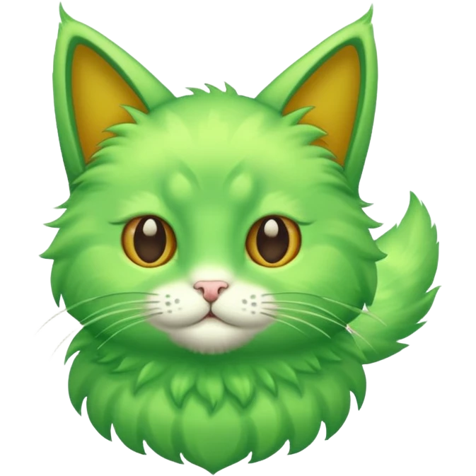 chat volant vert la droite emoji