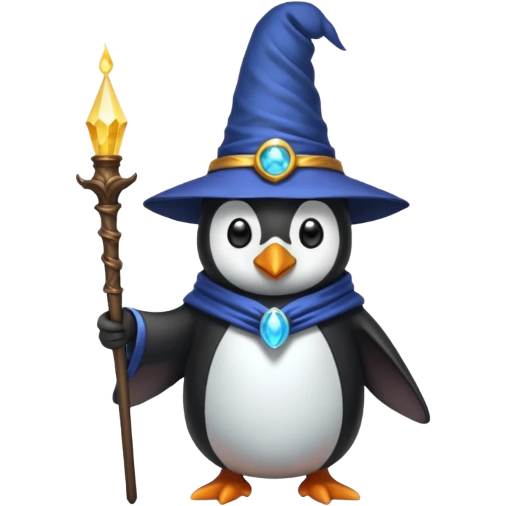 Penguin Wizard emoji