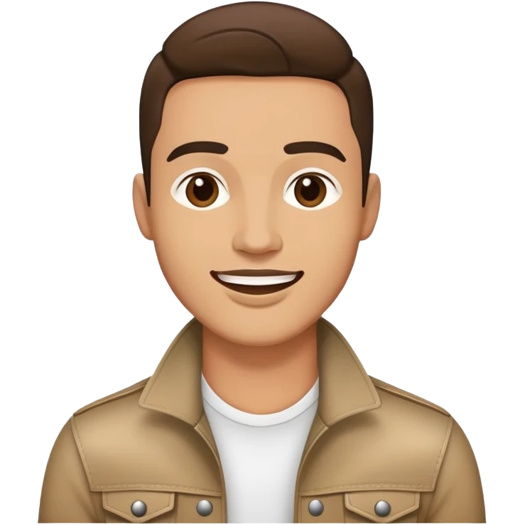 Happy Rock Pop Music Male Singer in his 30s dressed with trendy style emoji