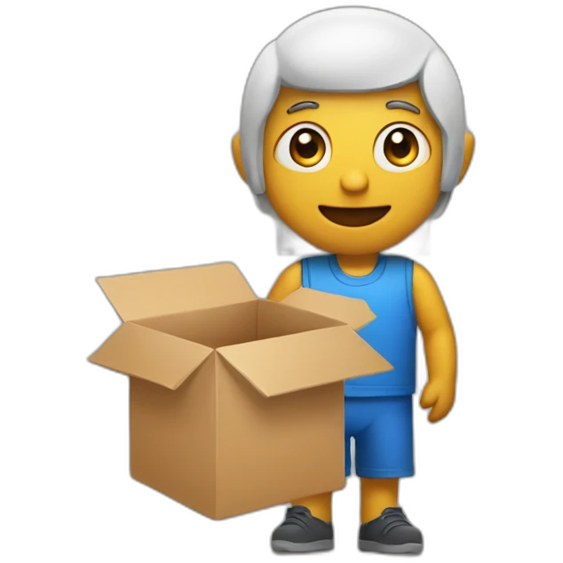Mumenstállu delivers a box emoji