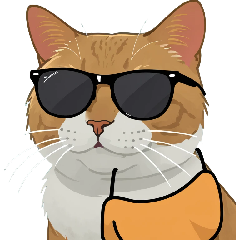 Cat with sunglasses emoji