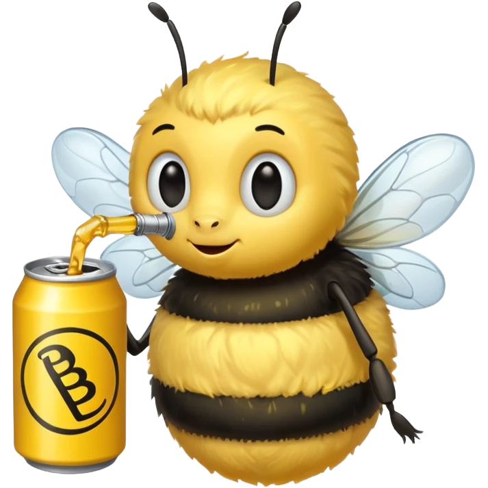 bee drinkig soda emoji