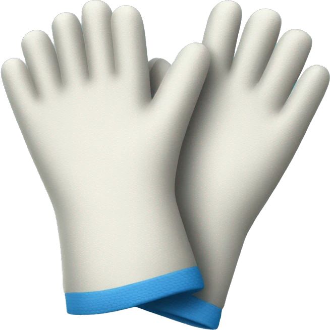 pair of blue cleaning gloves emoji