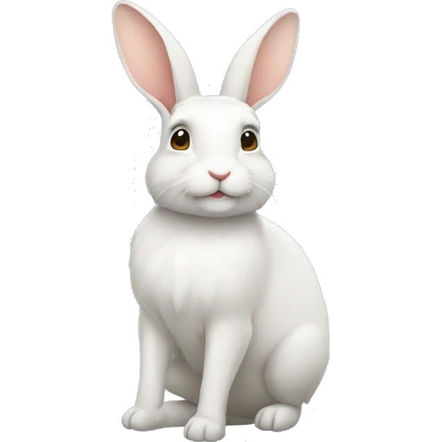 Un conejo Belier blanco emoji
