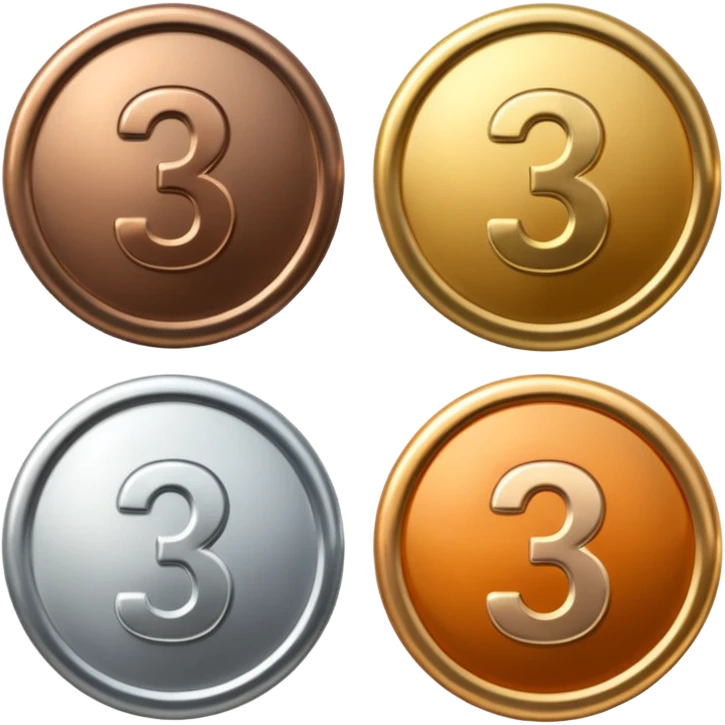 badges for paid subscriptions at different levels with the number 3 emoji