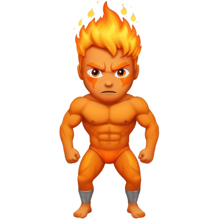 Man peeing fire emoji