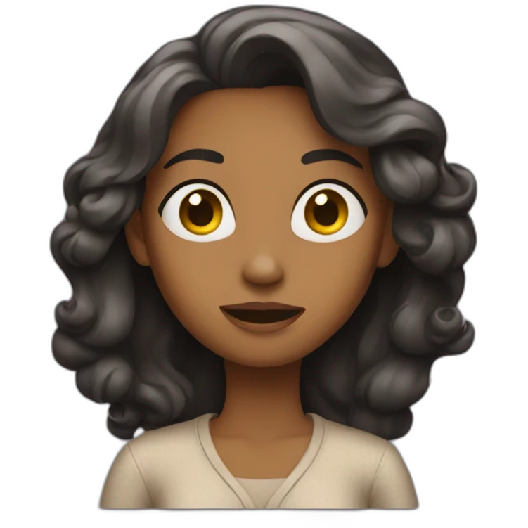 A woman seeing movie emoji